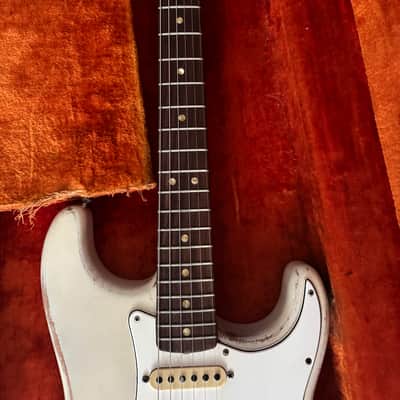 1966 Fender Stratocaster with Rosewood Fretboard Olympic White image 7