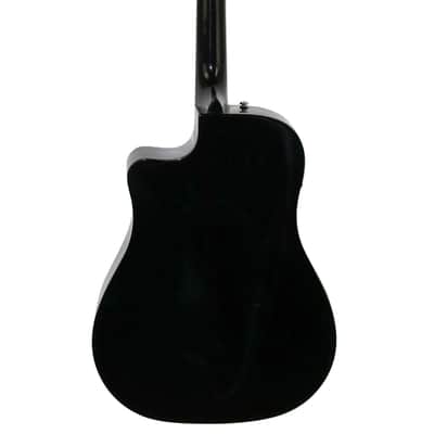 Fender CD-60SCE Solid Top Dreadnought Acoustic-Electric Guitar - Black image 2