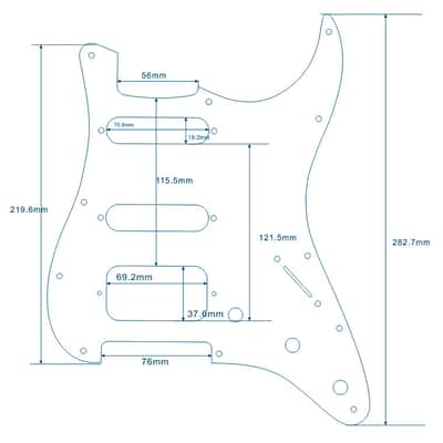 Custom Guitar Pickguard For Fender 11 Sctew Stratocaster HSS, 3 Ply White image 4
