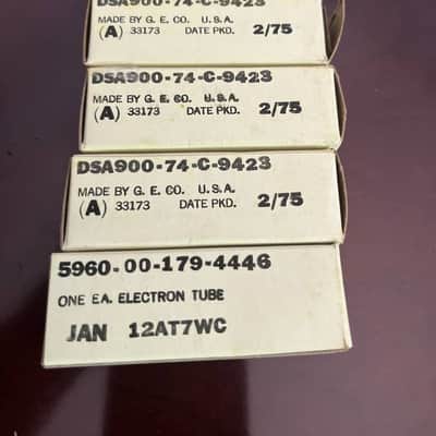 Jan General electric Jan GE 12AT7WC Preamp tubes 1975 image 2