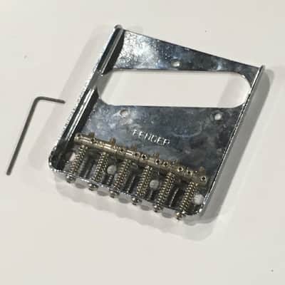 Lefty Vintage FENDER 6 Saddle Guitar Bridge Tele Natural NOS Relic Left 1970s-81 image 2