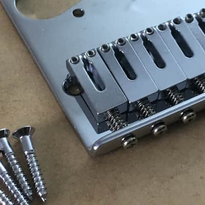Lefty Modern FENDER Gotoh MIJ 6 Saddle Guitar Bridge Genuine Tele NOS Relic Left image 4
