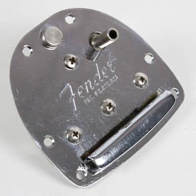 1966 Vintage Fender Jazzmaster/Jaguar Tremolo Vibrato Tailpiece Chrome Very Good w/Original ScrewsEarly-CBS 1960s image 4