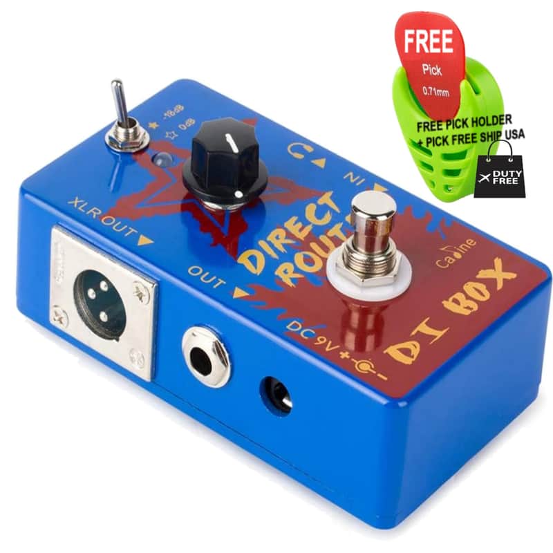 Caline CP-64 Direct Route Blue Headphone Amp & DI Box, FREE PICK + HOLDER+ FREE SHIP USA image 1