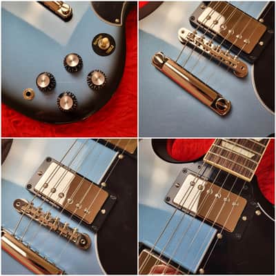 2025 Gibson SG Standard '61 Custom Color Pelham Blue Burst - All Original - With Original Hard Case image 4