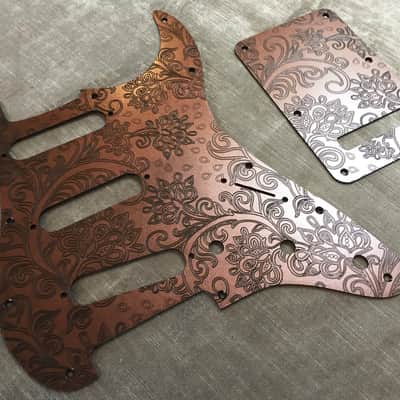 Copper Paisley Floral Custom Bakelite Pickguard Fender® Stratocaster® Strat® image 2