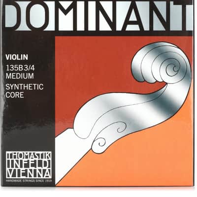 Thomastik-Infeld 135B Dominant Violin String Set - 3/4-size with Plain Steel Ball-end E image 1