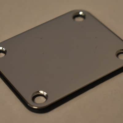 1980s Schecter USA Neck Plate With Gasket Chrome NOS image 2