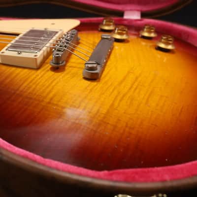 Gibson Custom Shop 1959 Les Paul Standard Reissue Light Aged Cherry Teaburst - LPR59LACTBNH1 903 image 14