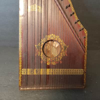 Vintage US Guitar Zither Co. Oscar Schmidt  American Mandolin Harp Early 1900s - natural image 1