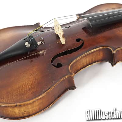 Von Friedrich August Glass Stradivarius 1737 4/4 German Violin w/ Wooden Case image 3