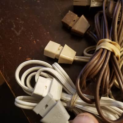 One (1) GE etc. Electric Disconnect Plug Power Cord Cable Non-polarized C-clip TV cheater Rectangle 1955 image 8