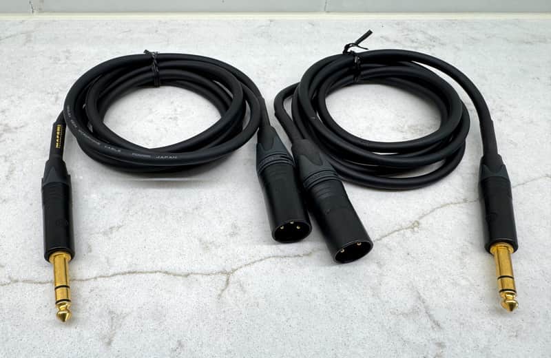 Mogami Gold XLR Male to 1/4" TRS Cables (Pair) – 6 ft – Excellent Condition image 1