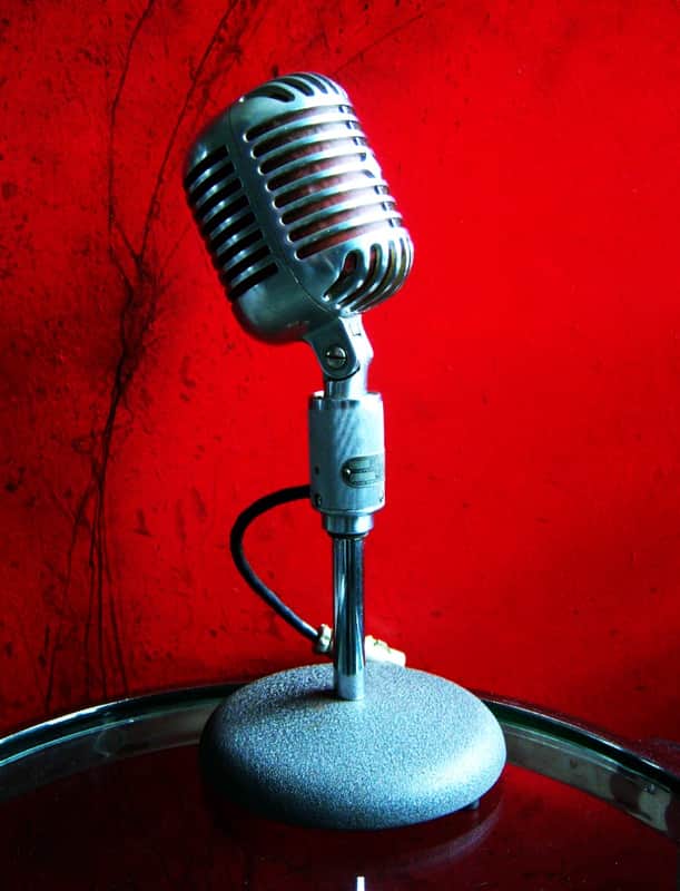 Vintage RARE 1940's Shure 556C dynamic cardioid microphone w Atlas