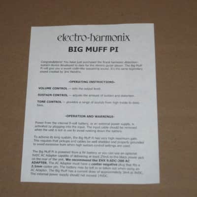 very lightly handled - mostly very clean Electro Harmonix EMPTY CARDBOARD BOX and printout copy of Owner's Instructions ONLY for USA Big Muff Reissue (NO Pedal, NO original paperwork) image 20