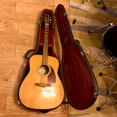 Fender DG-7 Acoustic Guitar With Vintage Wood Case, Capo, and Strap image 1