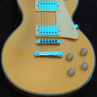 Modified LP + Cream Binding+2" Wide XX-Large Rosewood/Maple Neck (51mm at the nut)  Custom Shop LP Goldtop +2 Matched Custom Pickups +Leveled, Crowned and Polished Frets + Complete setup with Low Action! image 3