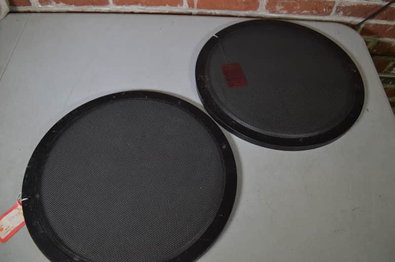 2 metal 15" speaker grille / covers image 1