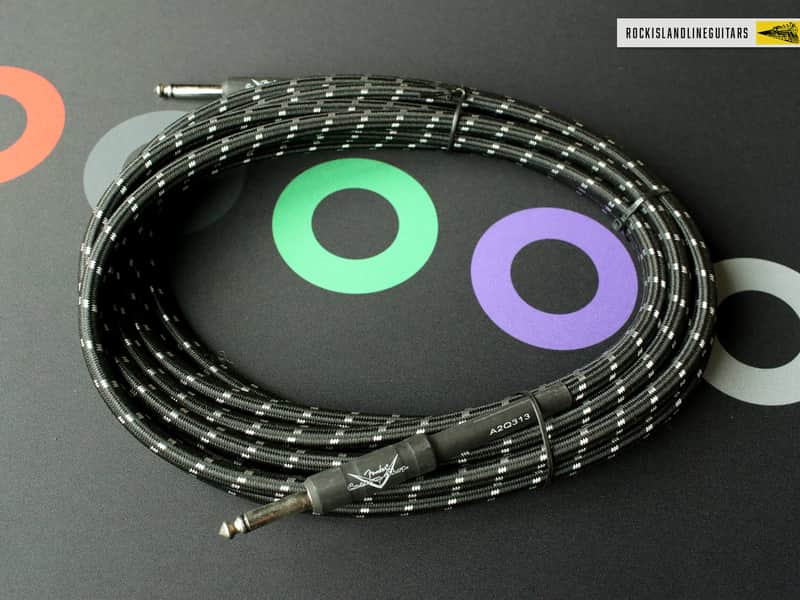 Fender Custom Shop 18.6’ Black Tweed Instrument Cable - FG186BS - 2011 - 099-0820-037 image 1