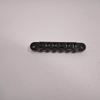 Gibson Nashville Tune-O-Matic Bridge BLACK Chrome Accessories Les Paul Custom Standard image 8