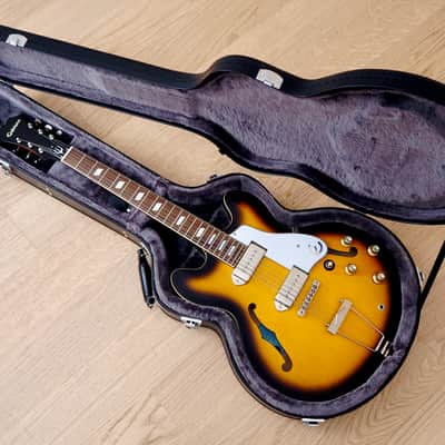 2009 Epiphone Inspired by John Lennon Casino Sunburst w/ Case, Gibson USA P-90s image 18
