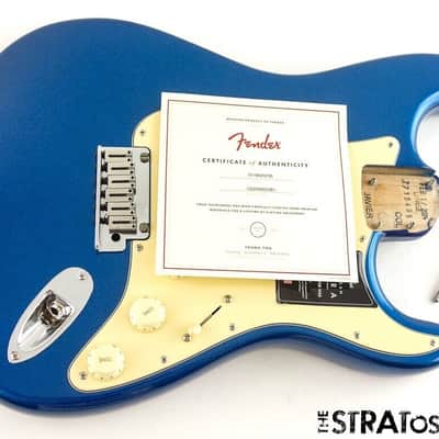 Fender American Ultra Stratocaster Strat HSS LOADED BODY USA Alder Cobra Blue image 2