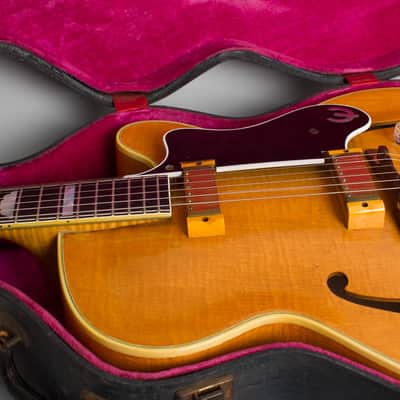 Epiphone Zephyr Deluxe Cutaway Arch Top Hollow Body Electric Guitar (1954), ser. #68425, original hard shell case. image 15