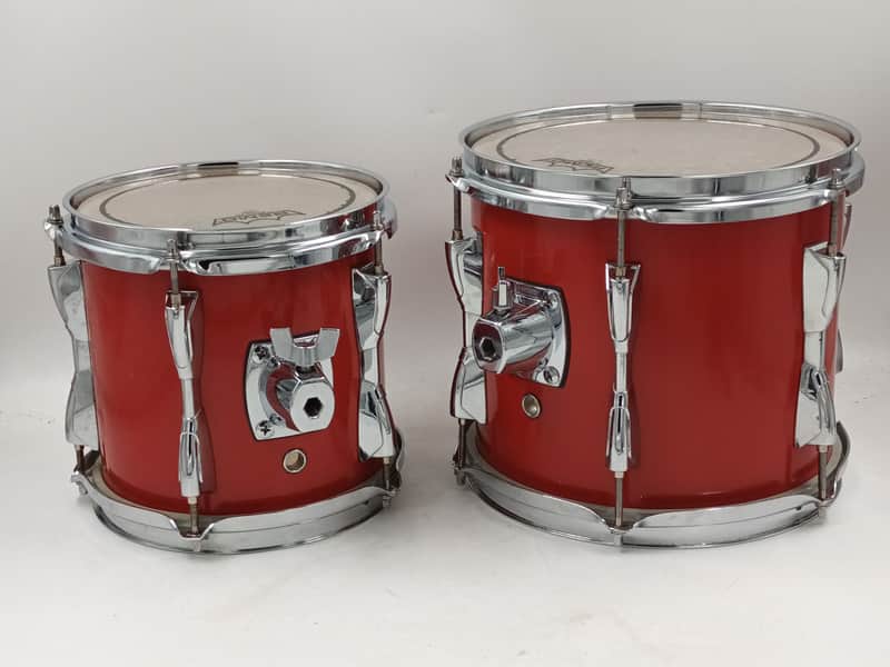 Yamaha 8″ & 10″ Toms in Red image 1
