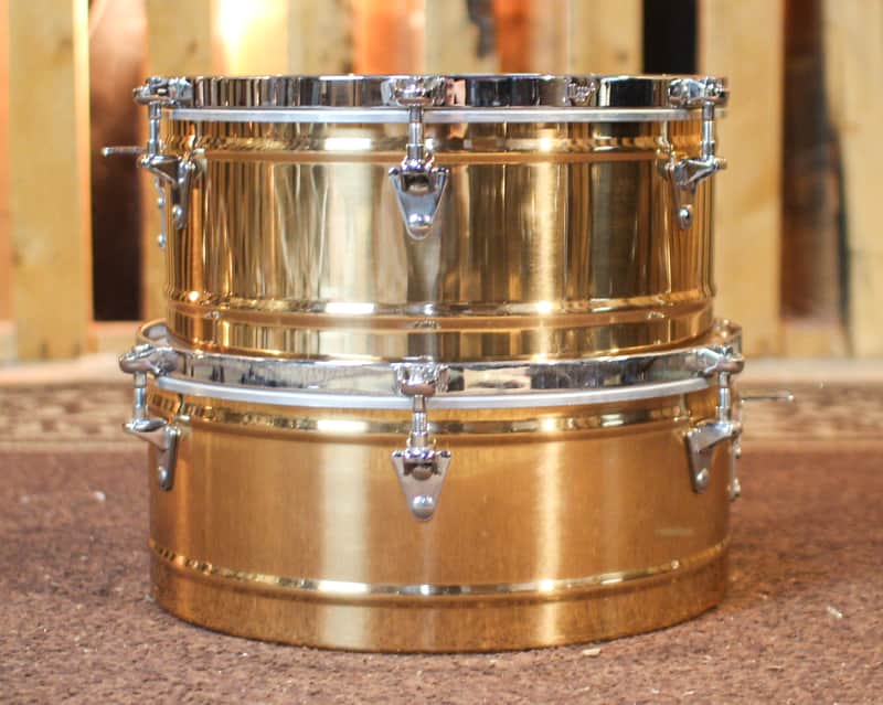 Used LP 14" & 15" Prototype Top Tuned Bronze Timbales image 1