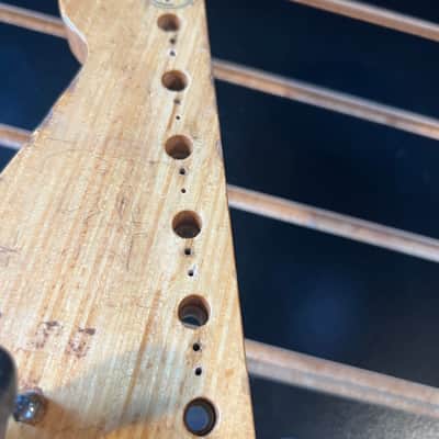 Unknown Vintage Japanese Electric Guitar Neck Missing Nut image 11