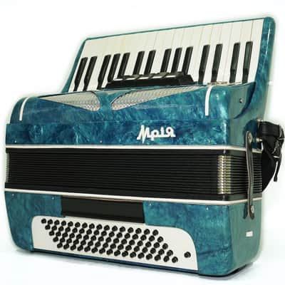 Mriya Piano Accordion 80 Bass Buttons, Ukraine Vintage Keyboard Accordian Musical Instrument, New Straps and Soft Case for Gift, 2727 image 5
