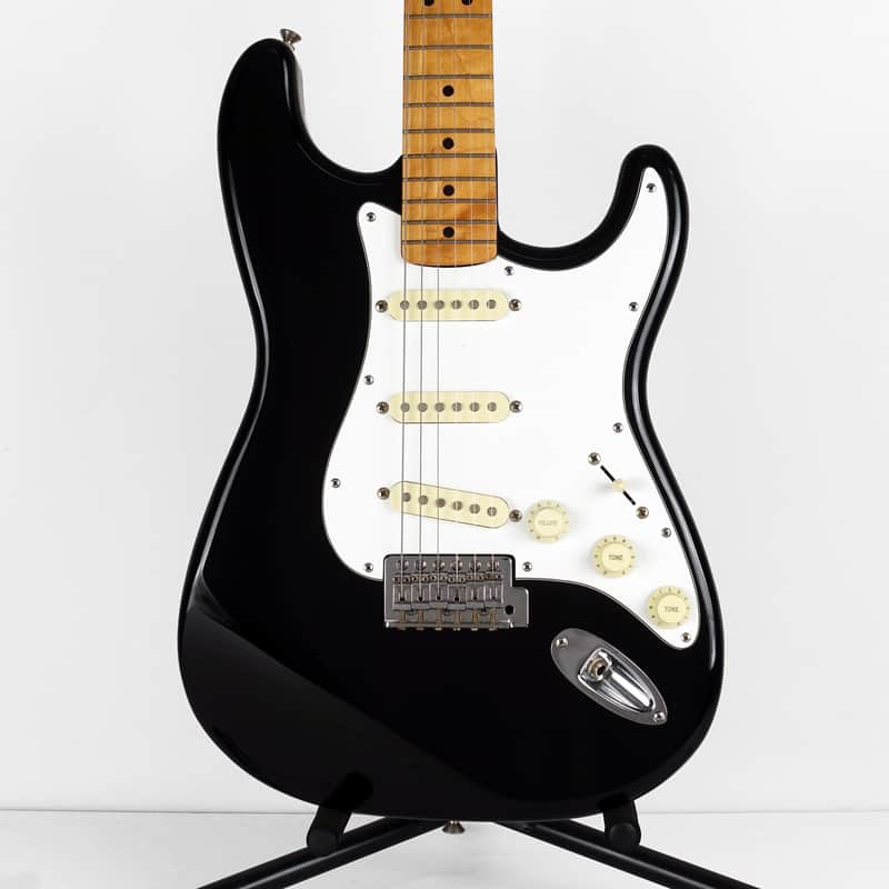 1995 Fender Standard Stratocaster Black Made In Mexico MIM with Gig Bag image 1