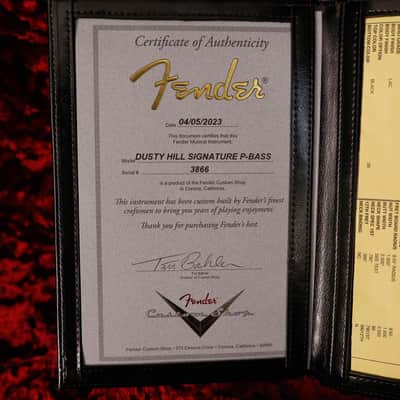 Fender Custom Shop Dusty Hill Signature Precision Bass, Black 8lbs 5.9oz image 3