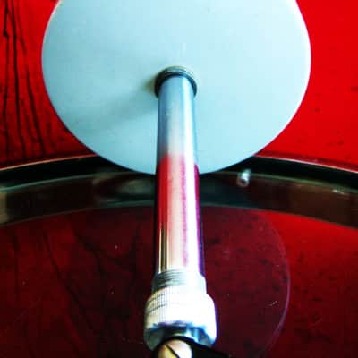 Vintage 1960's Calrad DM-9 dynamic microphone black harp mic w stand Olson Lafayette prop display image 13