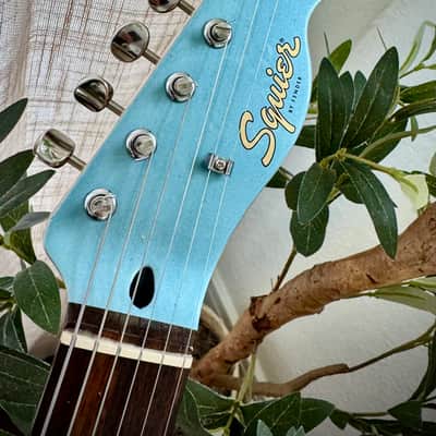 Squier FSR Thinline Cabronita, Ice Blue Metallic w/Matching Headstock & Upgrades, Paranormal Fender Telecaster image 3