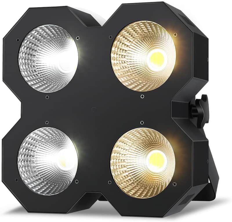 LED Blinder Stage Light,200W COB Par Cool White and Warm White Uplighting, DMX/Master-Slave DJ Light,Stage Blinder & Strobe for Church Wedding Concert Theater Show image 1