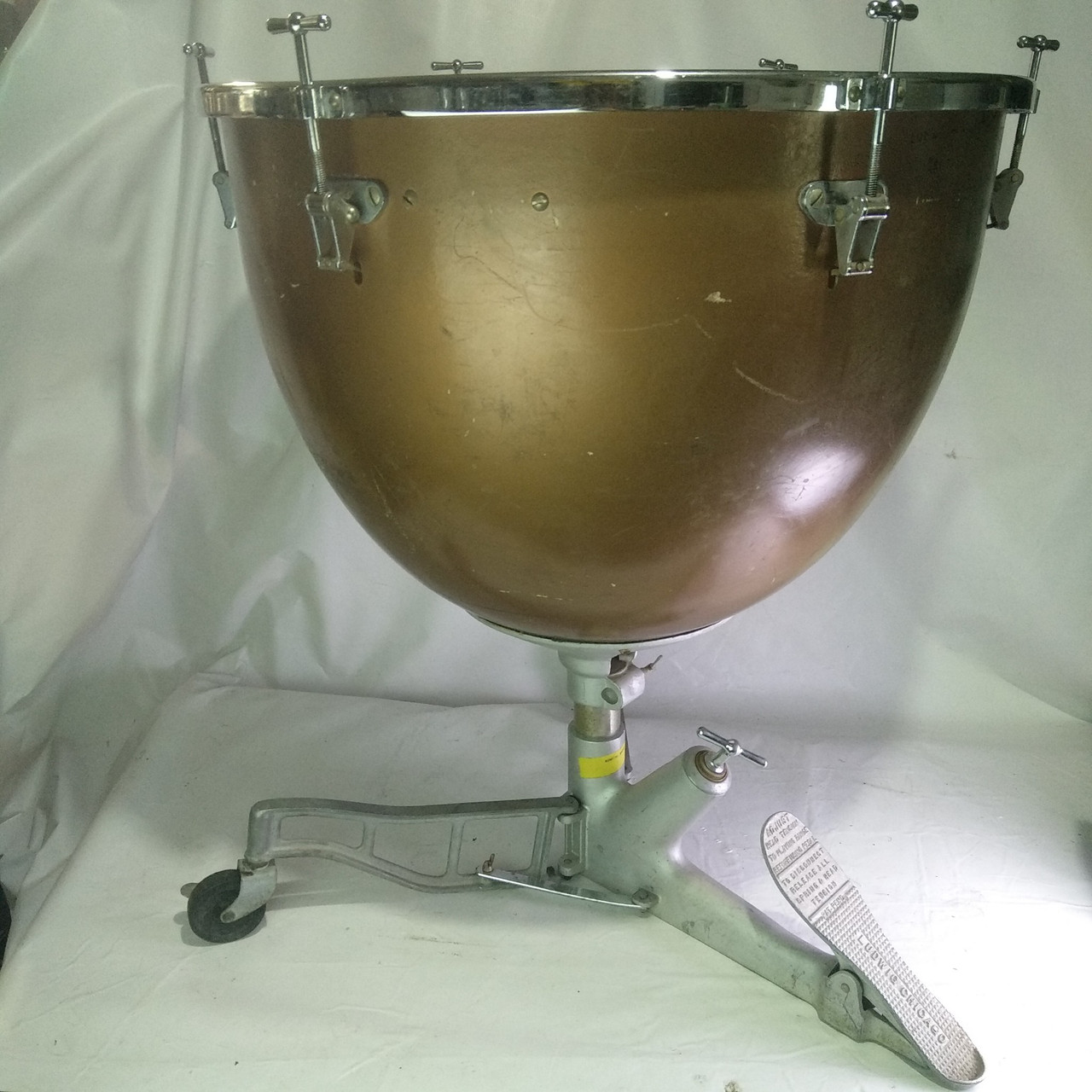 Ludwig 26" Timpani Drum Fiberglass Bowl Vintage 60s Complete+Evans Strata Head* — main photograph