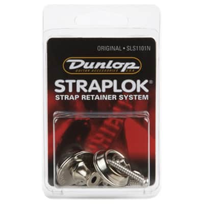 Dunlop SLS1101N Straplok Original Strap Retainer System. Nickel image 1
