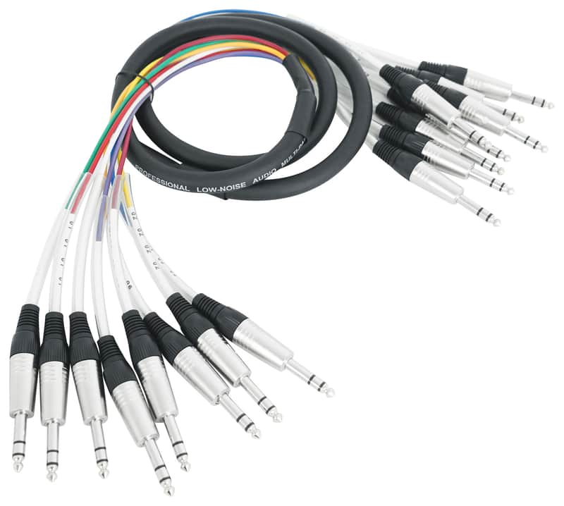 Rockville SQ806 8 Channel 6 Foot 1/4" TRS Snake Cable (Male to Male) image 1
