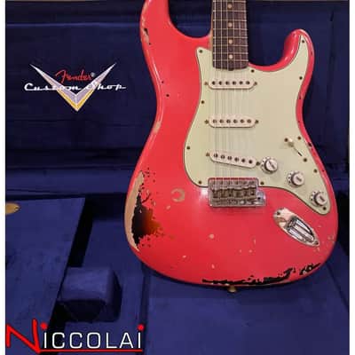 FENDER Michael Landau Signature 1963 Stratocaster, Round-Laminated Rosewood, Fiesta Red over 3-Color Sunburst image 5