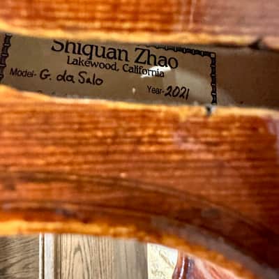 Shiquan Zhao 15.75" 'Gasparo de Salo Copy' Master Viola. Made in Lakewood, CA in 2021 image 4