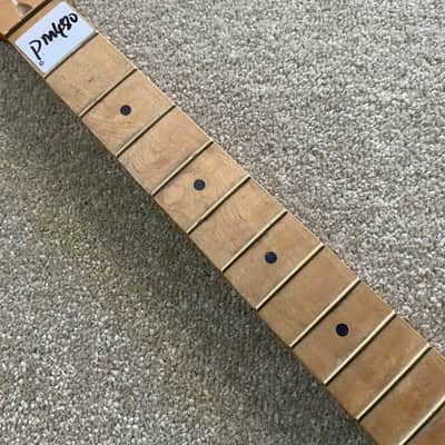 Maple Wood Lefty Guitar Strat Style Neck, 22 Frets Fingerboard image 8