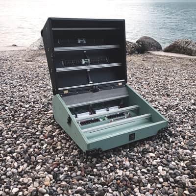 18U Eurorack Case Powered, 104 hp (or 84 or 126 hp) patched resealable, modular synthesizer synth image 4