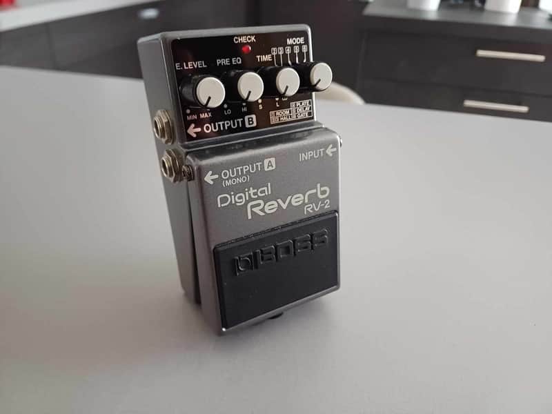 Boss RV-2 Digital Reverb (Dark Gray Label) 1987 - 1989 - Gray image 1