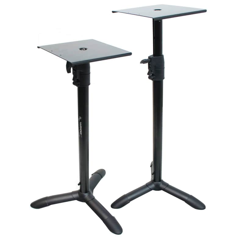 Harmony Audio HA-BKSPKS Home Audio - Studio Monitor Adjustable Height Bookshelf Speaker Stand Pair image 1