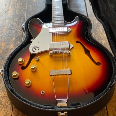 Epiphone Scarce Left Handed 1999 Casino Electric Guitar Antique Sunburst Finish Peerless Factory Korea w/ OHSC & Docs LEFTY! image 2