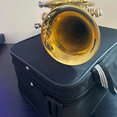 Brand new Pocket Trumpet with Hardcase and Mouthpiece - Brass Gold image 4