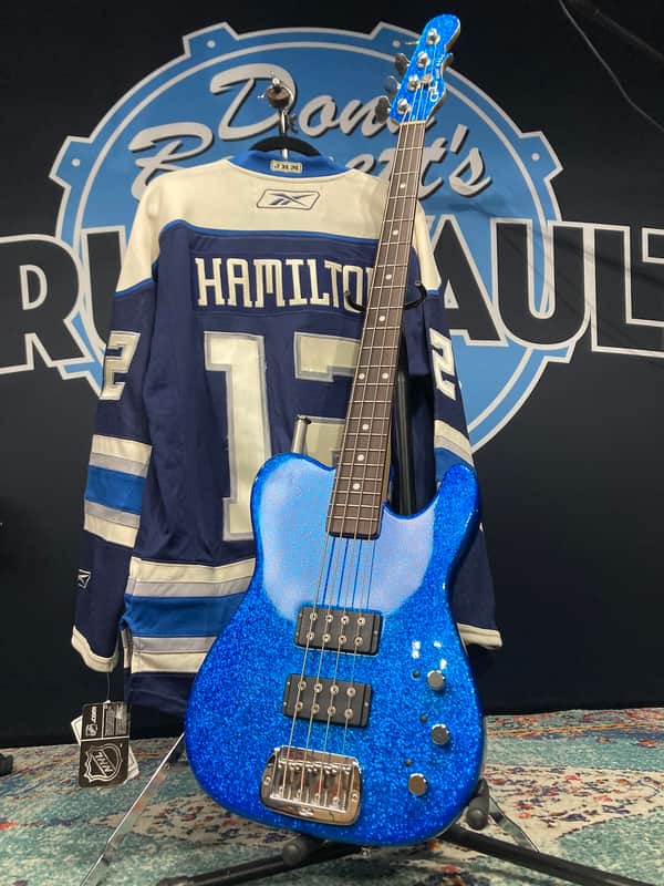 Tom Hamilton's Aerosmith, Custom G&L ASAT Blue Glitter Bass, 2010s PLUS Personalized NHL Hockey Jersey. AUTHENTICATED! (TH2 #4) image 1
