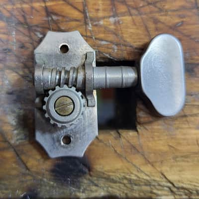 Vintage RARE 1964 Van Ghent Gretsch Tennessean 3x3 Individual Bass Side Guitar Tuner Luthier Parts image 2