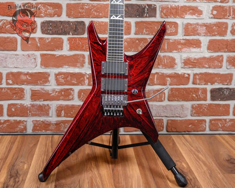 Jackson USA Custom Shop Warrior 27 Fret Built For Oli Herbert Crimson Swirl 2013 w/OHSC image 1